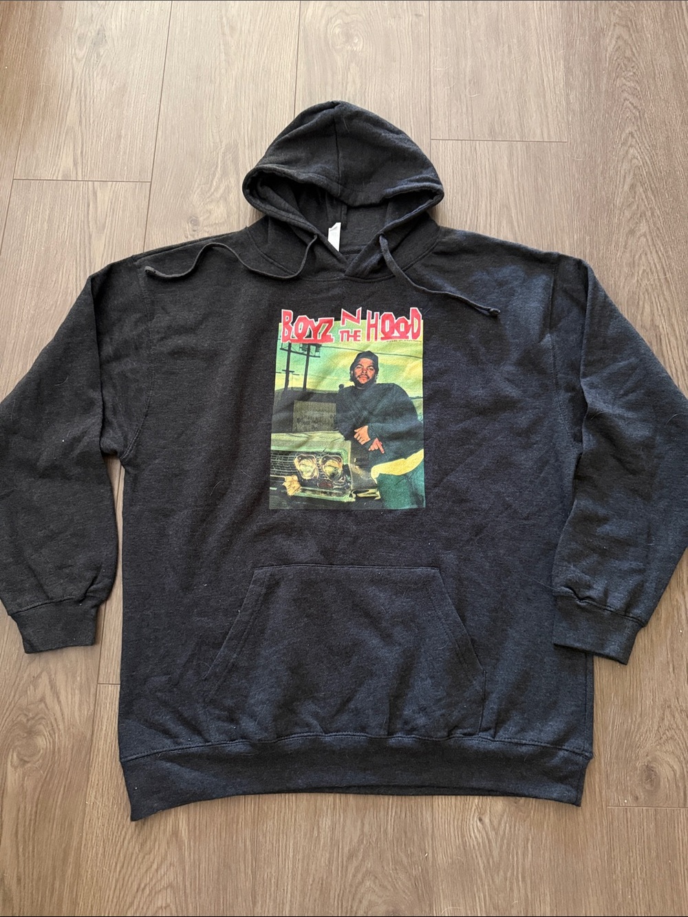 Black 'Boyz N the Hood' Graphic Hoodie Sweatshirt